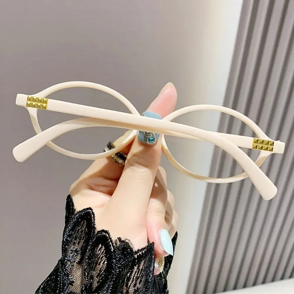 Y2K Oval Glasses – Blue Light Computer Reading Glasses With Polycarbonate Lenses - ZOOMNSTORE