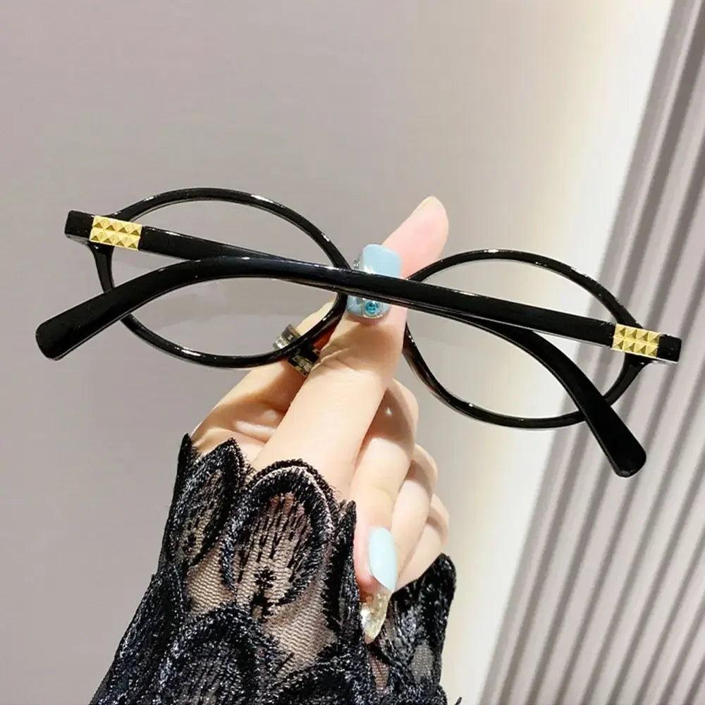Y2K Oval Glasses – Blue Light Computer Reading Glasses With Polycarbonate Lenses - ZOOMNSTORE