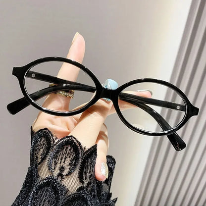 Y2K Oval Glasses – Blue Light Computer Reading Glasses With Polycarbonate Lenses - ZOOMNSTORE