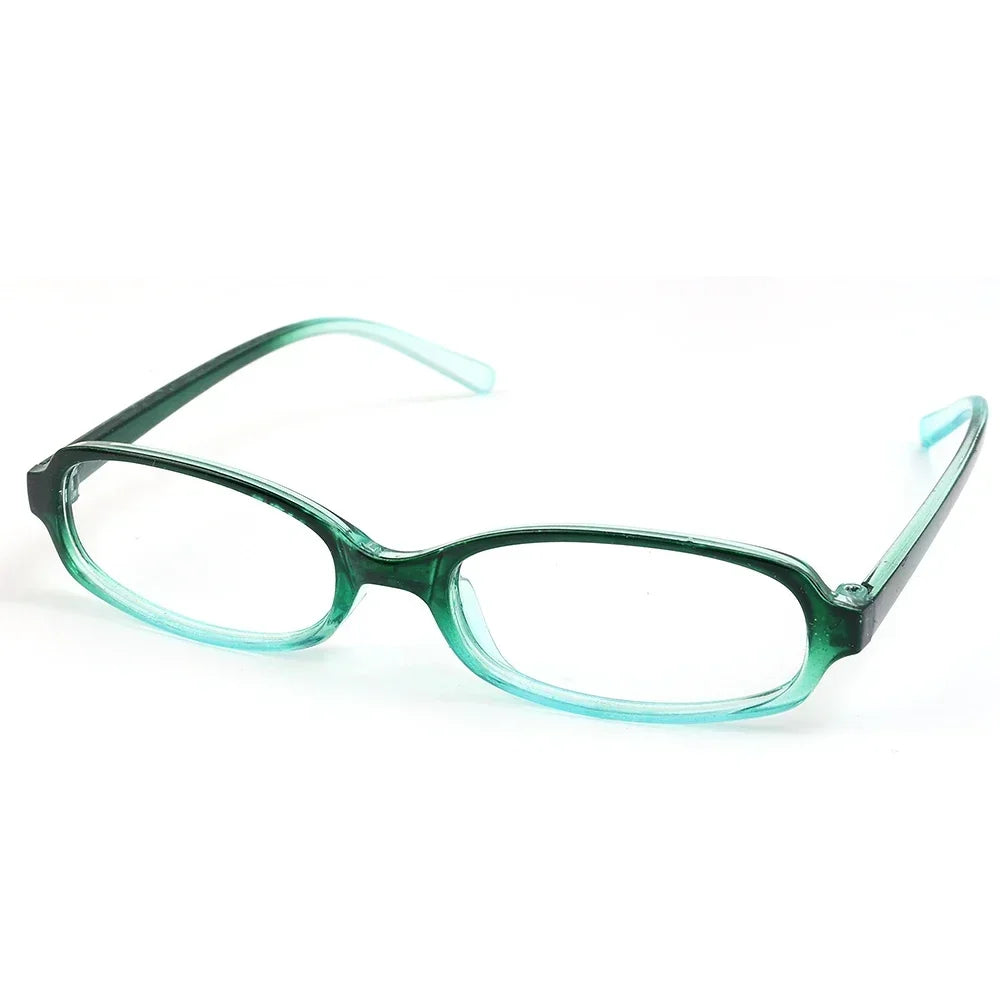 Y2K Retro Oval Square Glasses - Red Green Frame Anti-Blue Light Eyewear - ZOOMNSTORE