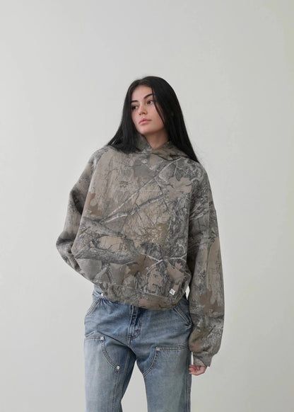 Y2K Camouflage Hoodie - Oversized Retro Pullover Sweatshirt for Men and Women - ZOOMNSTORE