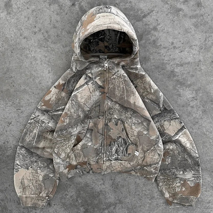 Y2K Camouflage Hoodie - Oversized Retro Pullover Sweatshirt for Men and Women - ZOOMNSTORE