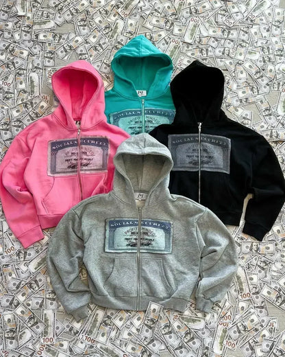 Y2K Retro Hoodie - Personalized Autumn Street Style Cardigan for Men and Women - ZOOMNSTORE