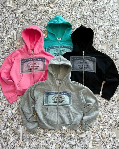 Y2K Retro Hoodie - Personalized Autumn Street Style Cardigan for Men and Women - ZOOMNSTORE