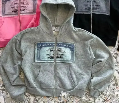 Y2K Retro Hoodie - Personalized Autumn Street Style Cardigan for Men and Women - ZOOMNSTORE