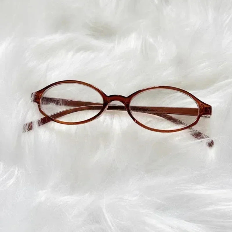 Y2K Retro Oval Square Glasses - Red Green Frame Anti-Blue Light Eyewear - ZOOMNSTORE