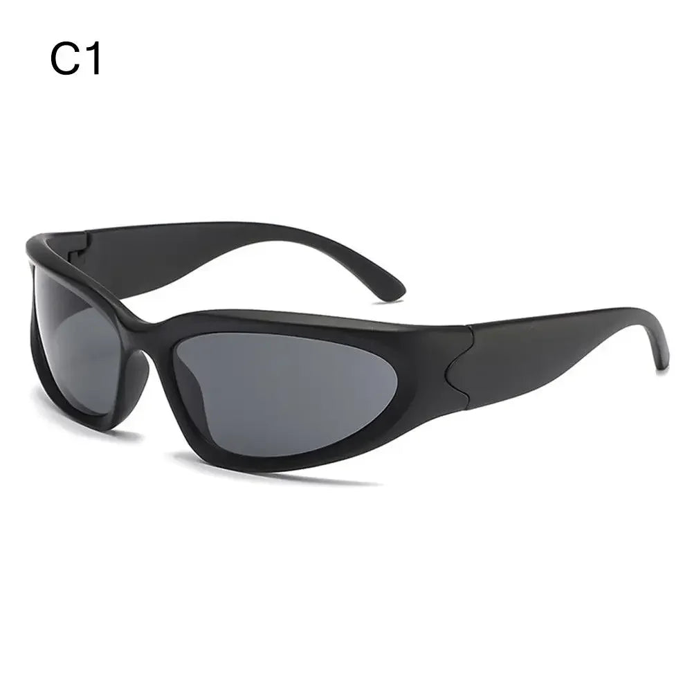 Y2K Rimless Punk Sunglasses - Luxury Wrap Around Shades for Men  Women - ZOOMNSTORE