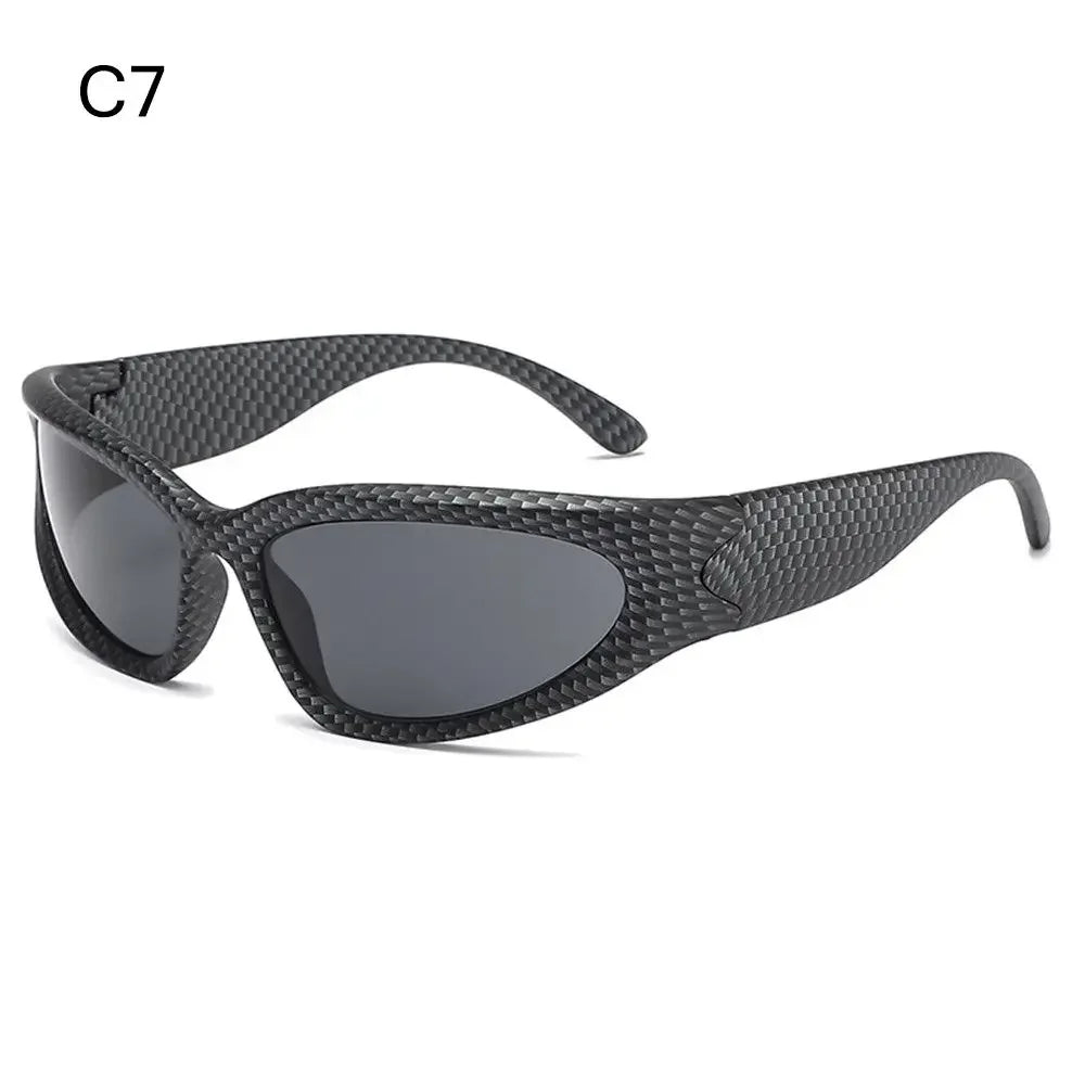 Y2K Rimless Punk Sunglasses - Luxury Wrap Around Shades for Men  Women - ZOOMNSTORE