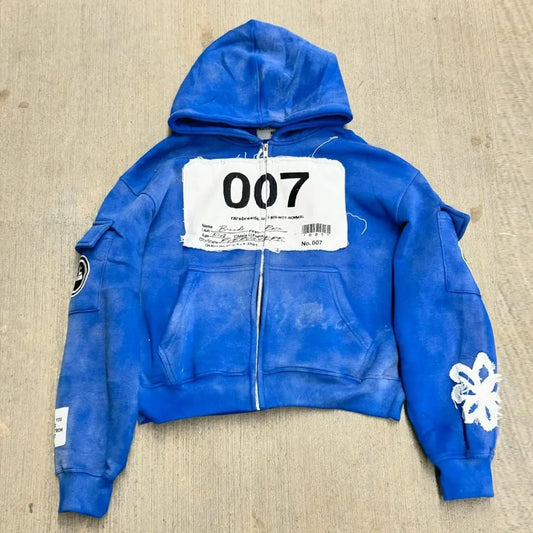 Y2K Oversized Hoodie - Harajuku Hip Hop Streetwear with Patch Embroidery - ZOOMNSTORE