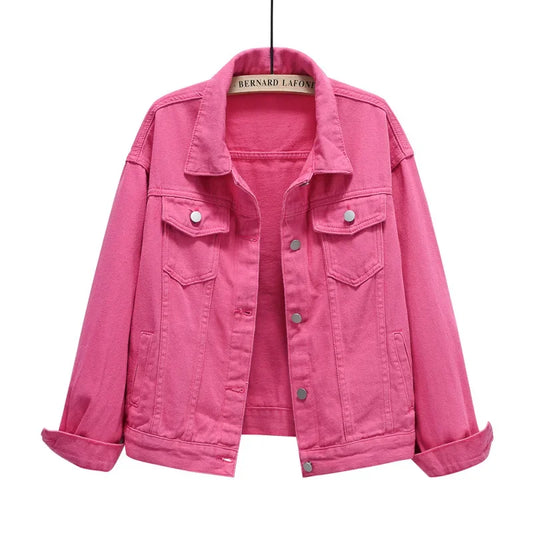 Y2k Denim Jeans Coat Cotton Women Button Spring Autumn Ropa Cardigan Punk Gothic Bomber Jacket Windbreaker Elegant Jackets - ZOOMNSTORE