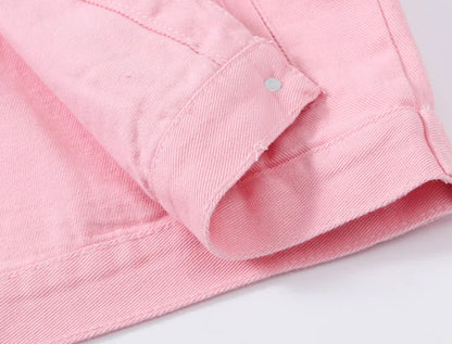 Y2k Denim Jeans Coat Cotton Women Button Spring Autumn Ropa Cardigan Punk Gothic Bomber Jacket Windbreaker Elegant Jackets - ZOOMNSTORE