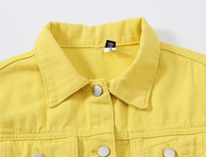 Y2k Denim Jeans Coat Cotton Women Button Spring Autumn Ropa Cardigan Punk Gothic Bomber Jacket Windbreaker Elegant Jackets - ZOOMNSTORE