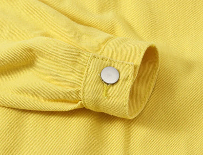 Y2k Denim Jeans Coat Cotton Women Button Spring Autumn Ropa Cardigan Punk Gothic Bomber Jacket Windbreaker Elegant Jackets - ZOOMNSTORE