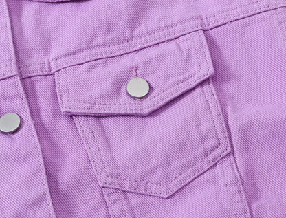Y2k Denim Jeans Coat Cotton Women Button Spring Autumn Ropa Cardigan Punk Gothic Bomber Jacket Windbreaker Elegant Jackets - ZOOMNSTORE