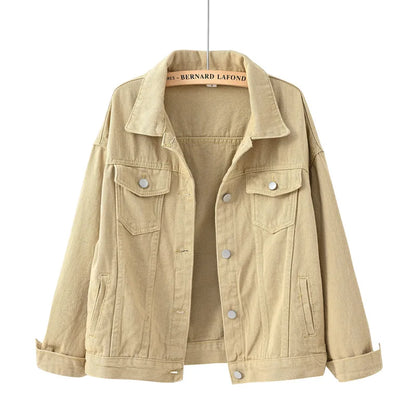 Y2k Denim Jeans Coat Cotton Women Button Spring Autumn Ropa Cardigan Punk Gothic Bomber Jacket Windbreaker Elegant Jackets - ZOOMNSTORE