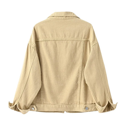 Y2k Denim Jeans Coat Cotton Women Button Spring Autumn Ropa Cardigan Punk Gothic Bomber Jacket Windbreaker Elegant Jackets - ZOOMNSTORE