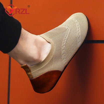 YRZL Loafers Men Soft Driving Moccasins High Quality Flats Male Walking Shoes Breathable Mesh Casual Loafers Slip on Mens Shoes - ZOOMNSTORE