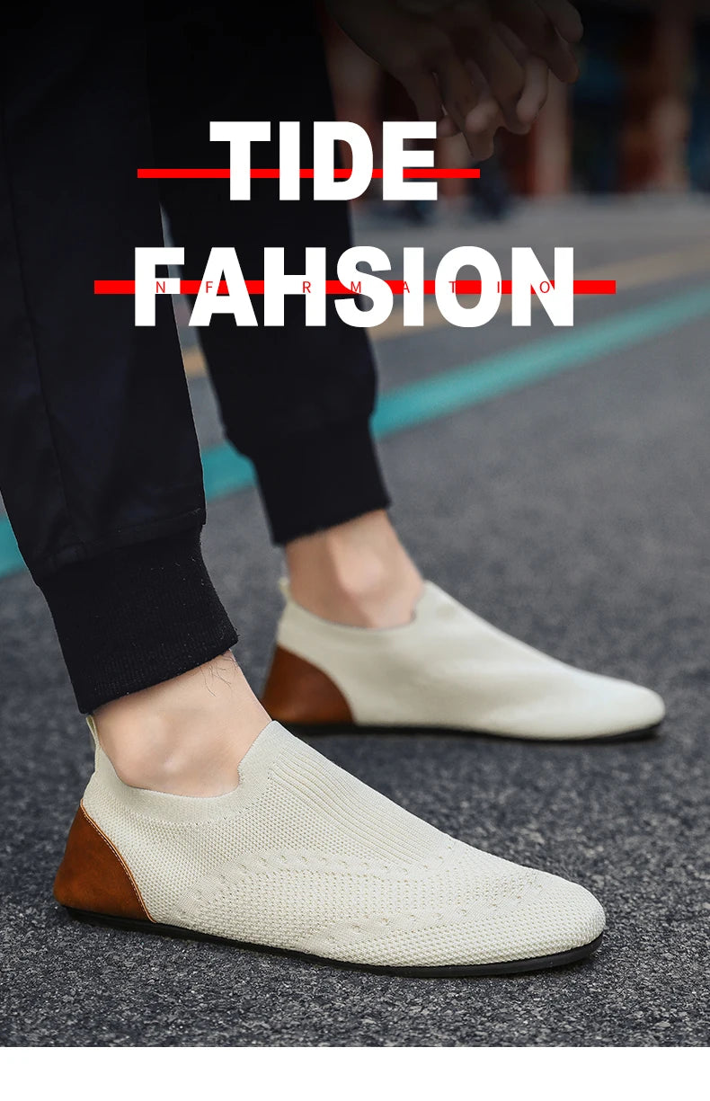 YRZL Loafers Men Soft Driving Moccasins High Quality Flats Male Walking Shoes Breathable Mesh Casual Loafers Slip on Mens Shoes - ZOOMNSTORE