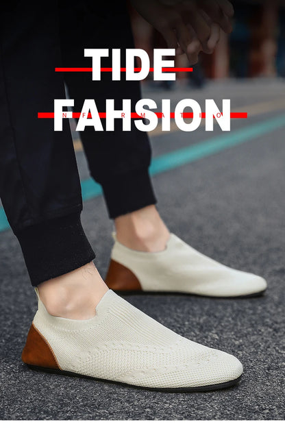 YRZL Loafers Men Soft Driving Moccasins High Quality Flats Male Walking Shoes Breathable Mesh Casual Loafers Slip on Mens Shoes - ZOOMNSTORE