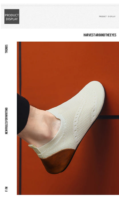 YRZL Loafers Men Soft Driving Moccasins High Quality Flats Male Walking Shoes Breathable Mesh Casual Loafers Slip on Mens Shoes - ZOOMNSTORE