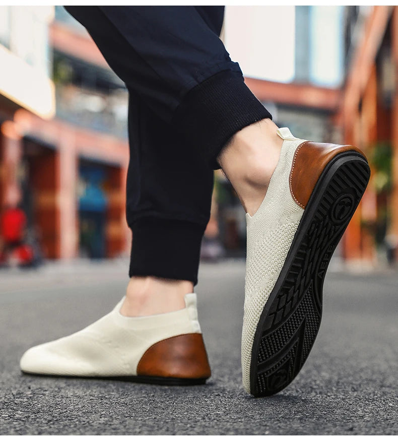 YRZL Loafers Men Soft Driving Moccasins High Quality Flats Male Walking Shoes Breathable Mesh Casual Loafers Slip on Mens Shoes - ZOOMNSTORE