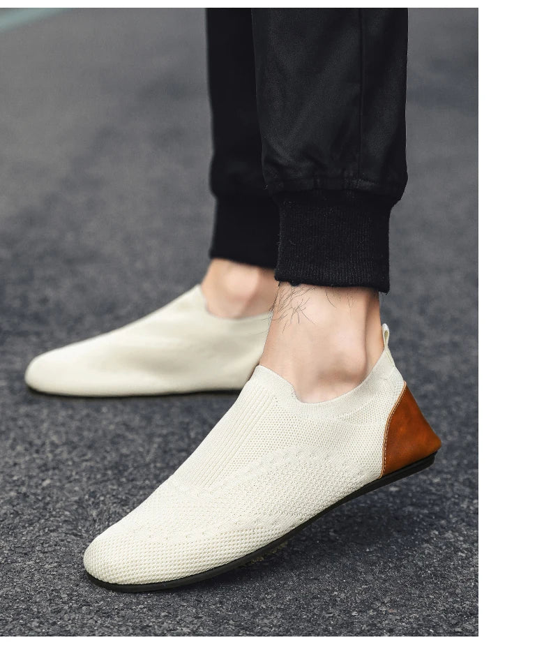 YRZL Loafers Men Soft Driving Moccasins High Quality Flats Male Walking Shoes Breathable Mesh Casual Loafers Slip on Mens Shoes - ZOOMNSTORE