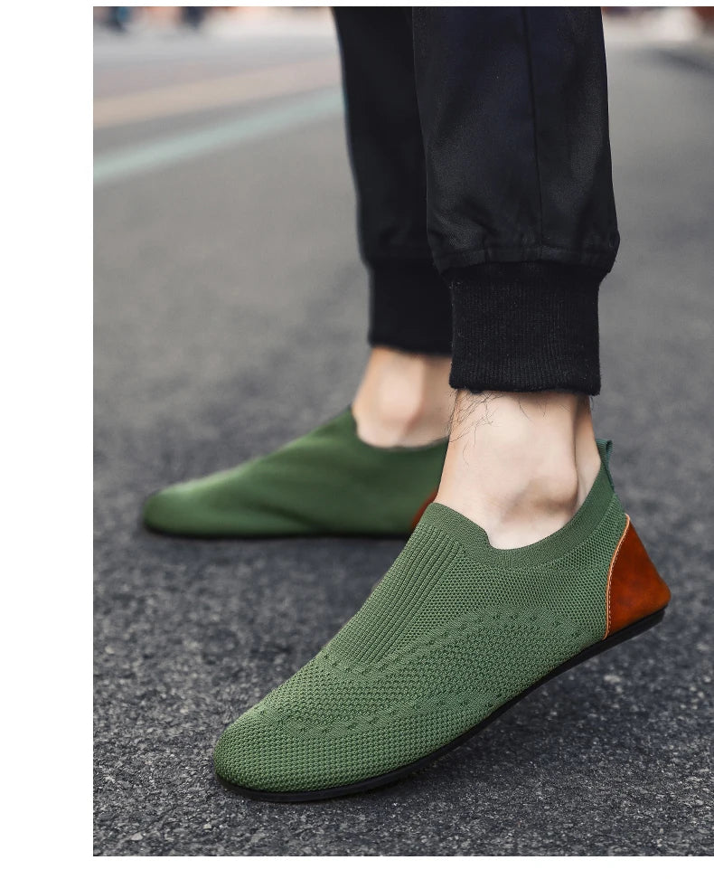 YRZL Loafers Men Soft Driving Moccasins High Quality Flats Male Walking Shoes Breathable Mesh Casual Loafers Slip on Mens Shoes - ZOOMNSTORE