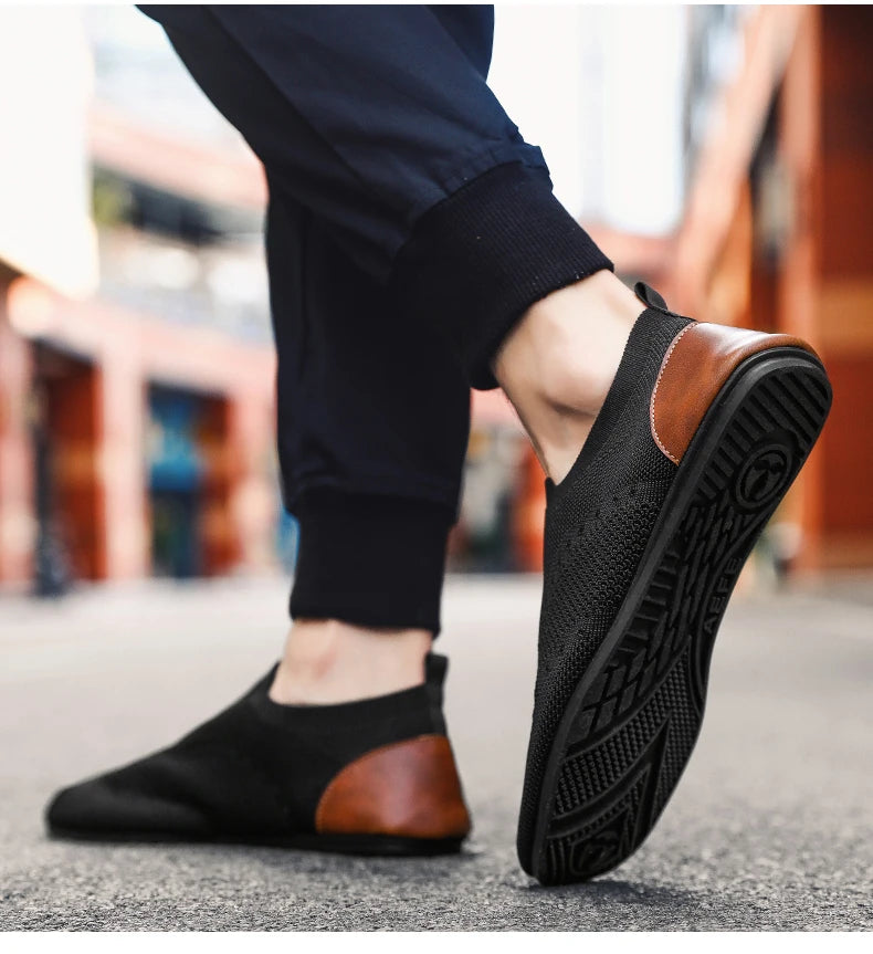 YRZL Loafers Men Soft Driving Moccasins High Quality Flats Male Walking Shoes Breathable Mesh Casual Loafers Slip on Mens Shoes - ZOOMNSTORE