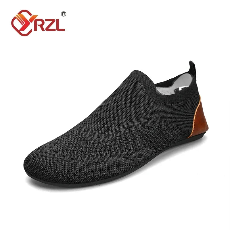 YRZL Loafers Men Soft Driving Moccasins High Quality Flats Male Walking Shoes Breathable Mesh Casual Loafers Slip on Mens Shoes - ZOOMNSTORE