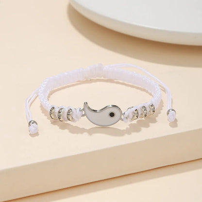 Yin Yang Couple Bracelets - Handmade Adjustable Friendship Bangles for Lovers - ZOOMNSTORE