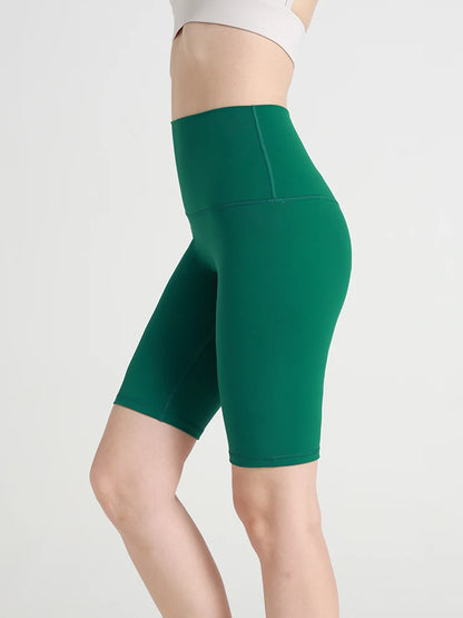 Yoga Shorts Women - Five-Point Cycling Shorts | Tight Fit Fitness Pants with Seam Pockets - ZOOMNSTORE