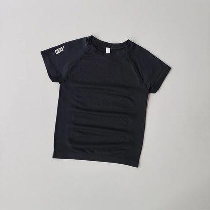 Yoga Set for Women - Short Sleeve Top  Tights Breathable Stretch Fitness Wear - ZOOMNSTORE