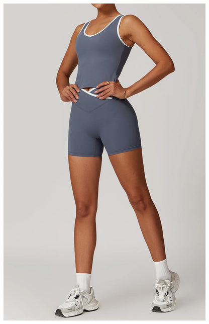 Yoga Workout Set – High Waist Leggings & Sports Bra Outfit | Breathable Fitness Sportswear - ZOOMNSTORE