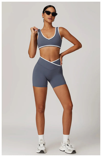 Yoga Workout Set – High Waist Leggings & Sports Bra Outfit | Breathable Fitness Sportswear - ZOOMNSTORE