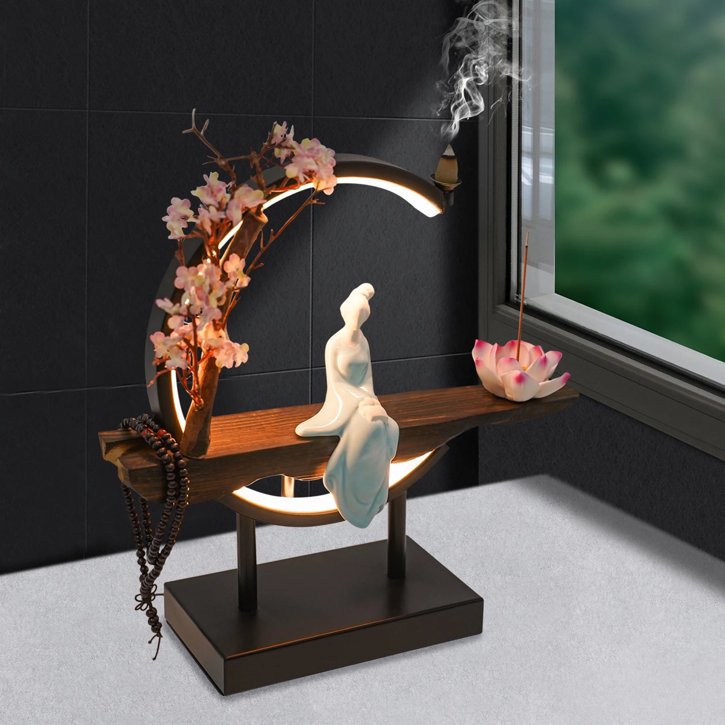 Zen Meditation Incense Burner Set - Unique Chinese Style Tabletop Decoration for Living Rooms  Tea Rooms - ZOOMNSTORE