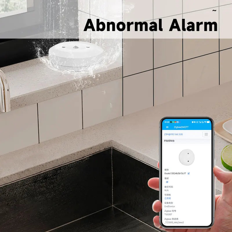 ZigBee Water Flood Sensor - Smart Alarm with Remote Monitoring - ZOOMNSTORE