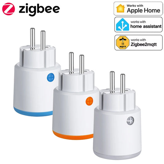 Zigbee Smart Plug Socket - 3680W 16A Energy Monitor Timer Switch for EU Outlet - ZOOMNSTORE