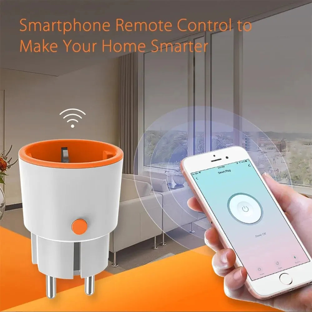 Zigbee Smart Plug Socket - 3680W 16A Energy Monitor Timer Switch for EU Outlet - ZOOMNSTORE