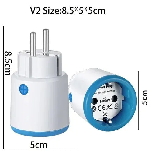Zigbee Smart Plug Socket - 3680W 16A Energy Monitor Timer Switch for EU Outlet - ZOOMNSTORE