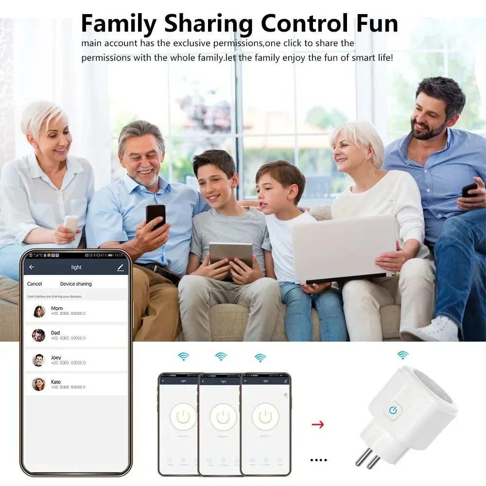 Zigbee Smart Plug - WiFi Smart Socket EU Power Adaptor | Voice Control Outlet - ZOOMNSTORE