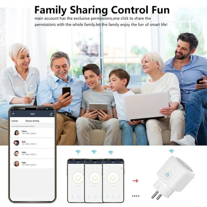 Zigbee Smart Plug - WiFi Smart Socket EU Power Adaptor | Voice Control Outlet - ZOOMNSTORE