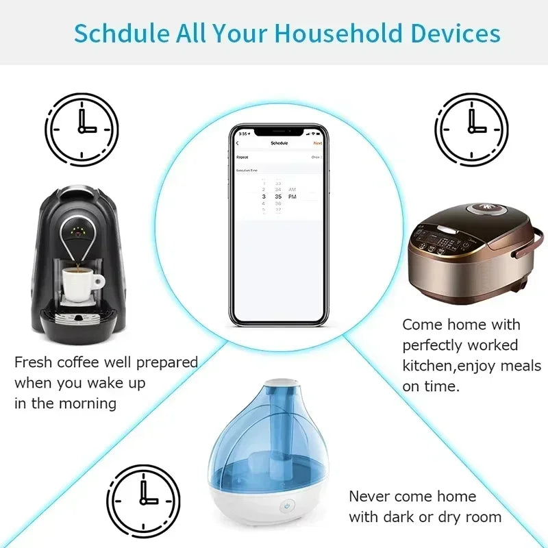 Zigbee Smart Plug - WiFi Smart Socket EU Power Adaptor | Voice Control Outlet - ZOOMNSTORE