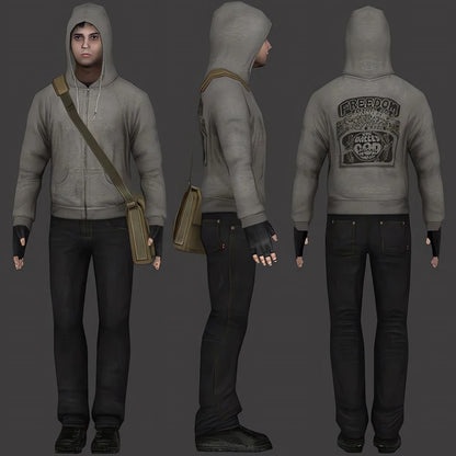 Zipped Hoodie - Simon Henriksson Cry of Fear Cosplay Sweatshirt Trendy Gamer Gift - ZOOMNSTORE