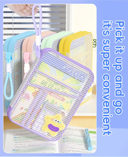 Zipper Document Bag | Portable File Bag with Multi-Layer Compartments, Large Capacity Organizer - ZOOMNSTORE