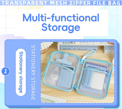 Zipper Document Bag | Portable File Bag with Multi-Layer Compartments, Large Capacity Organizer - ZOOMNSTORE