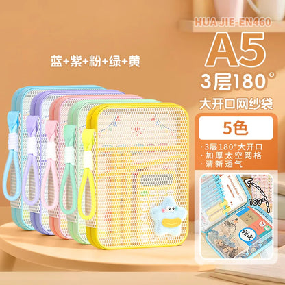 Zipper Document Bag | Portable File Bag with Multi-Layer Compartments, Large Capacity Organizer - ZOOMNSTORE