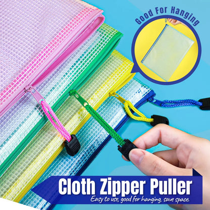 Zipper Document Bag - Waterproof Plastic Folder A4 A5 A3 File Organizer - ZOOMNSTORE