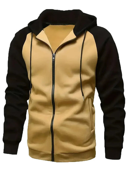Zipper Fleece Hoodie - Autumn Winter Casual Pullover With Raglan Sleeves - ZOOMNSTORE