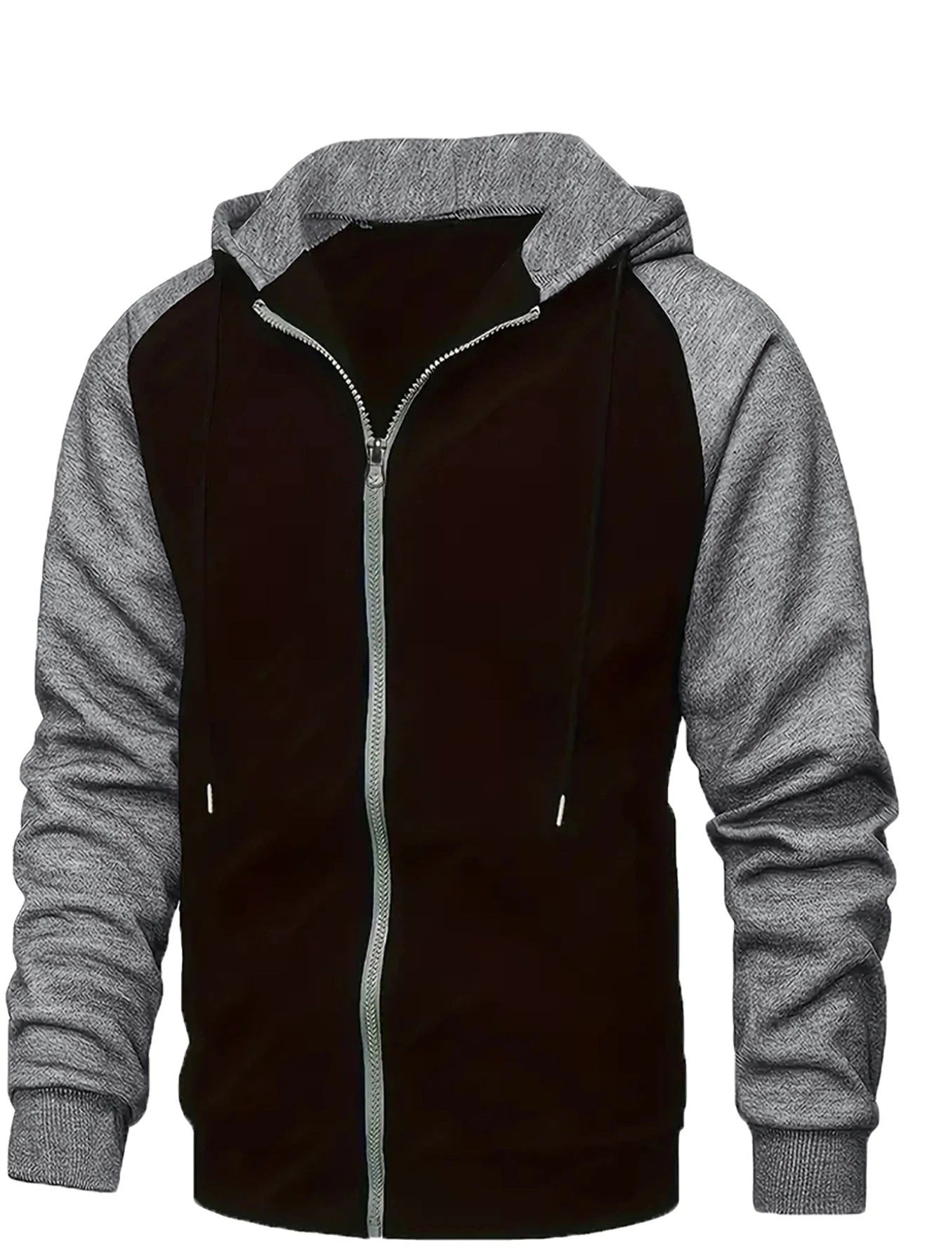 Zipper Fleece Hoodie - Autumn Winter Casual Pullover With Raglan Sleeves - ZOOMNSTORE