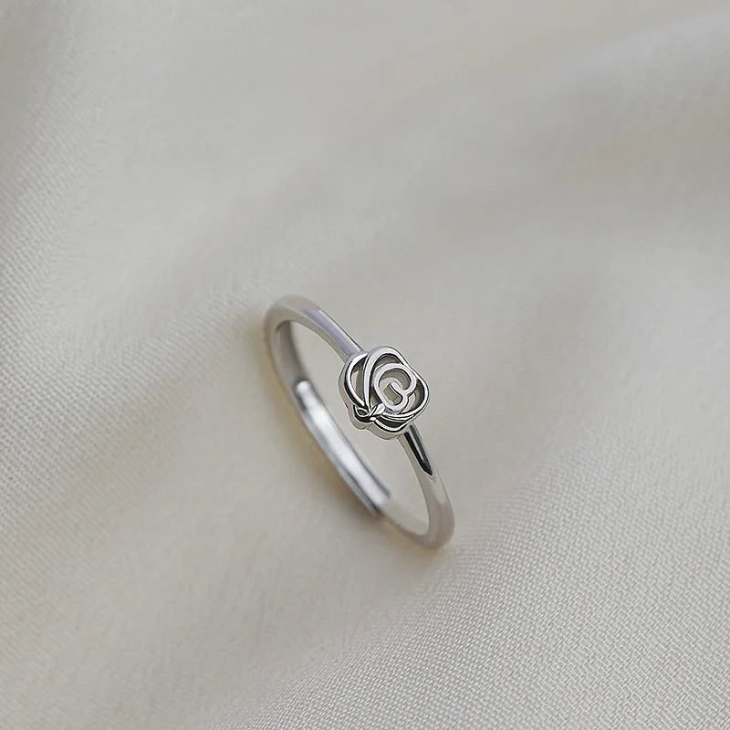 Zircon Flower Ring – Adjustable Cubic Zirconia Wedding Jewelry for Women - ZOOMNSTORE